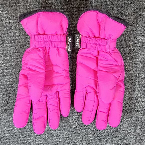 Thinsulate Pink Winter Gloves Womens M/L Insulated Nylon Snow Cold Weather Gear - Picture 5 of 8